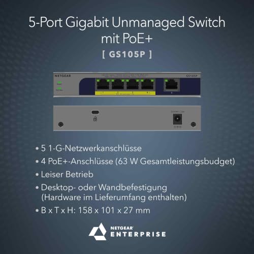 netgear-prosafe-gs105p-5-port-gigabit-poe-switch-63w image 8