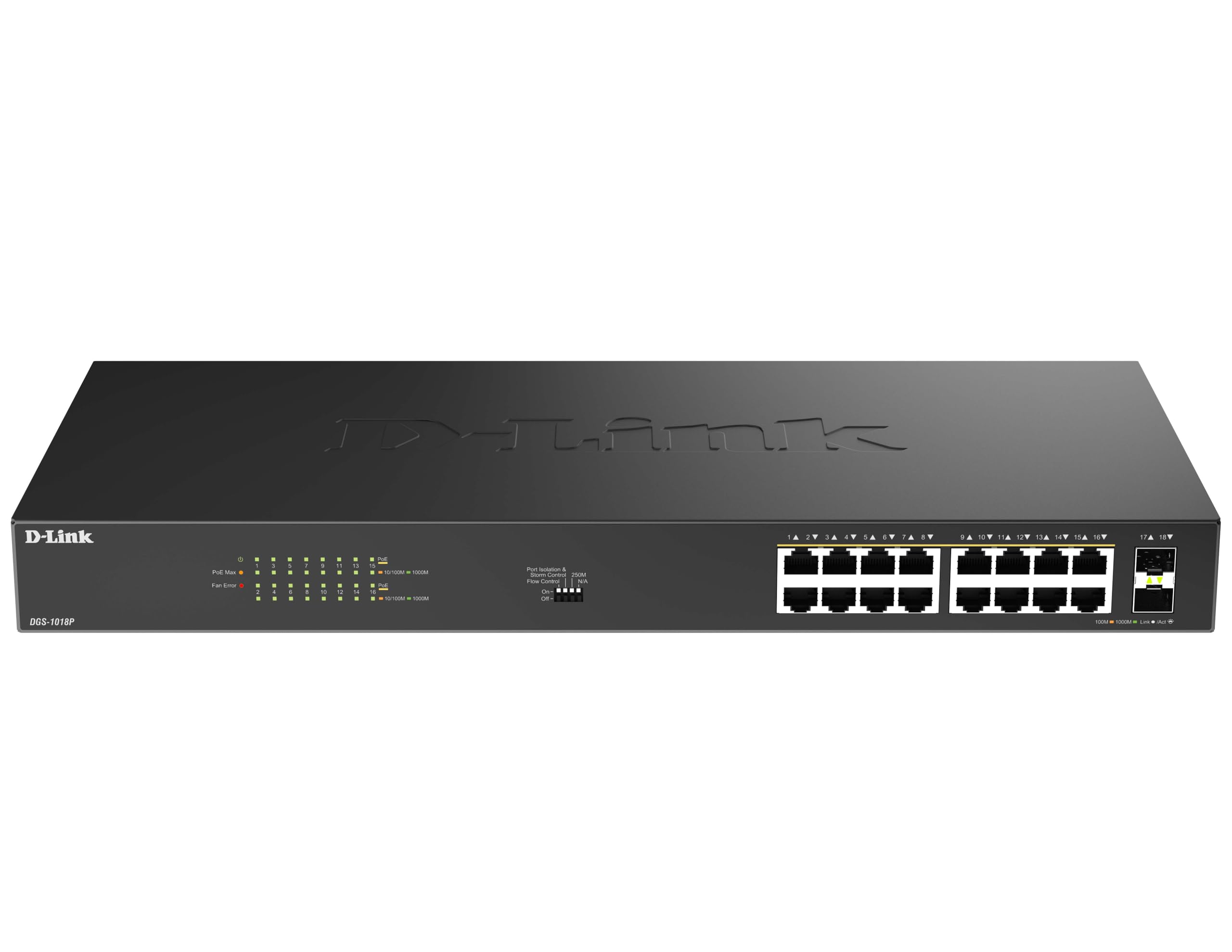 d-link-dgs-1000-dgs-1018p-18-port-gigabit-poe-switch-240w image 1
