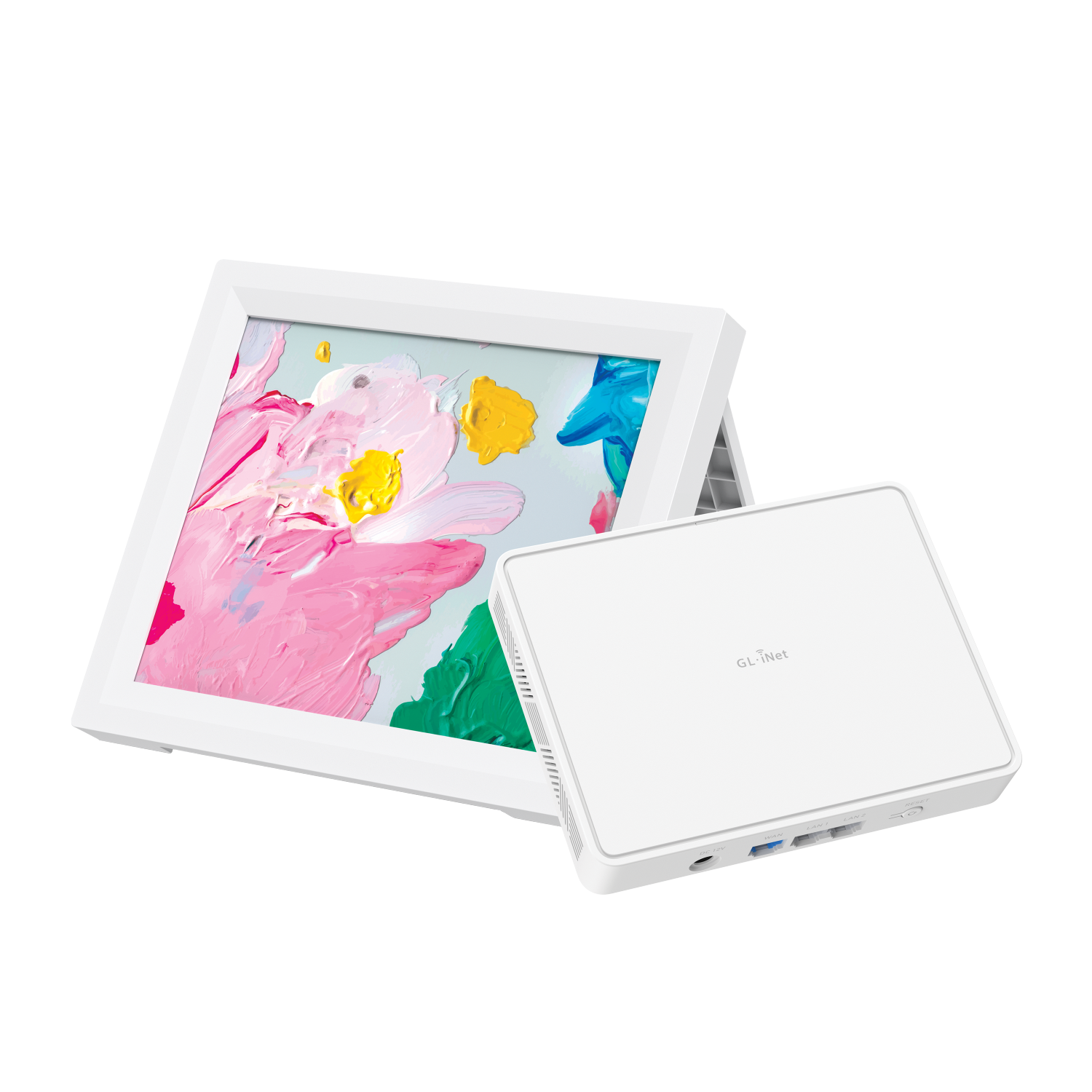 gl-inet-marble-gl-b3000-wifi-6-router-dual-band-vpn-bilderrahmen image 1