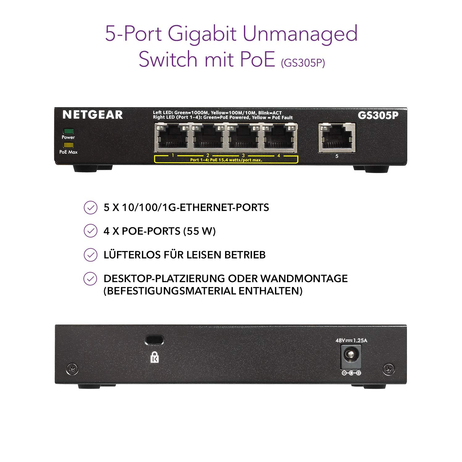 netgear-prosafe-gs305p-5-port-poe-switch-55w-l-fterlos image 2
