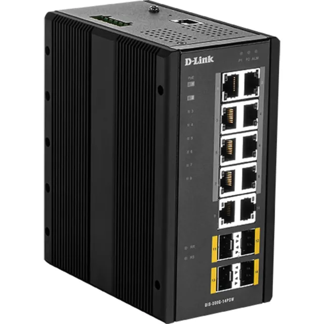 d-link-dis-300g-14psw-managed-gigabit-poe-switch-schwarz image 1