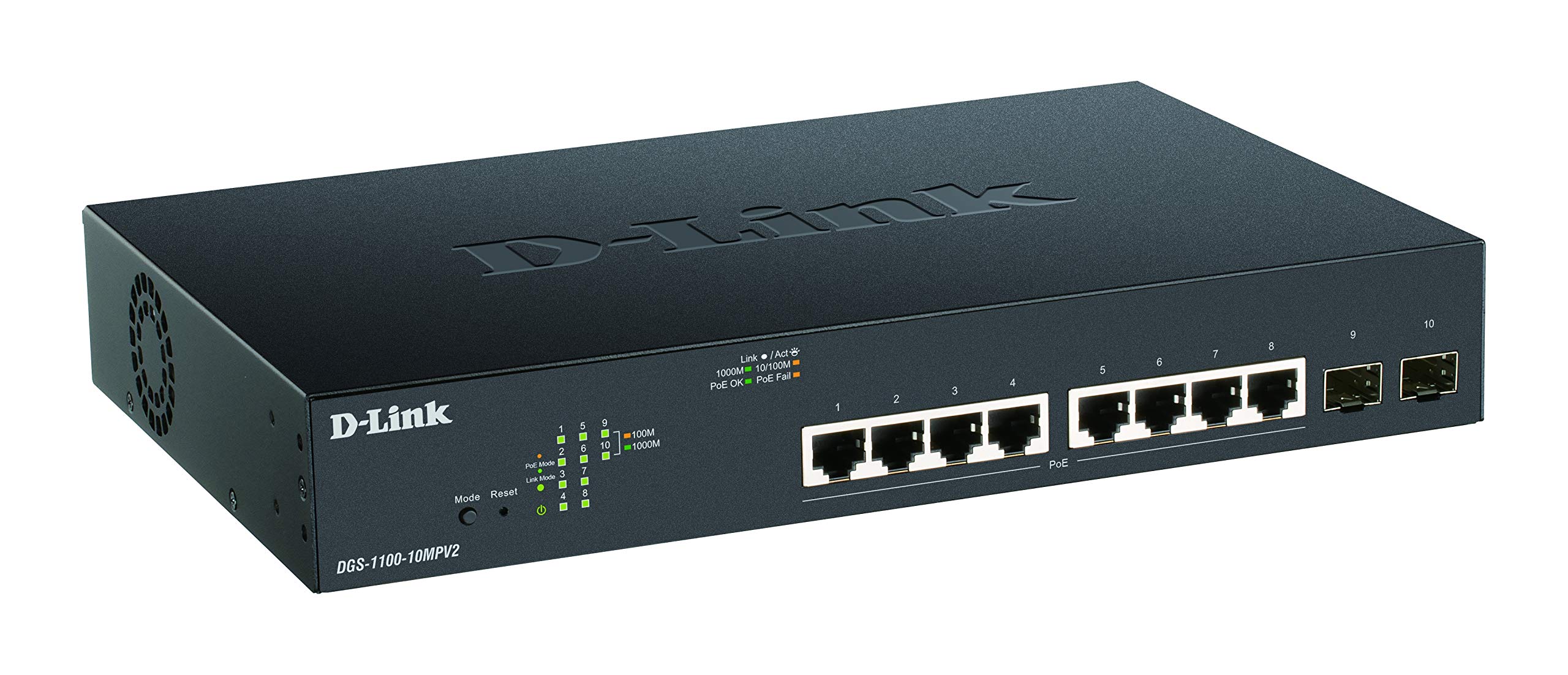 d-link-dgs-1100-10mpv2-10-port-gigabit-poe-switch-130w-2xsfp image 2