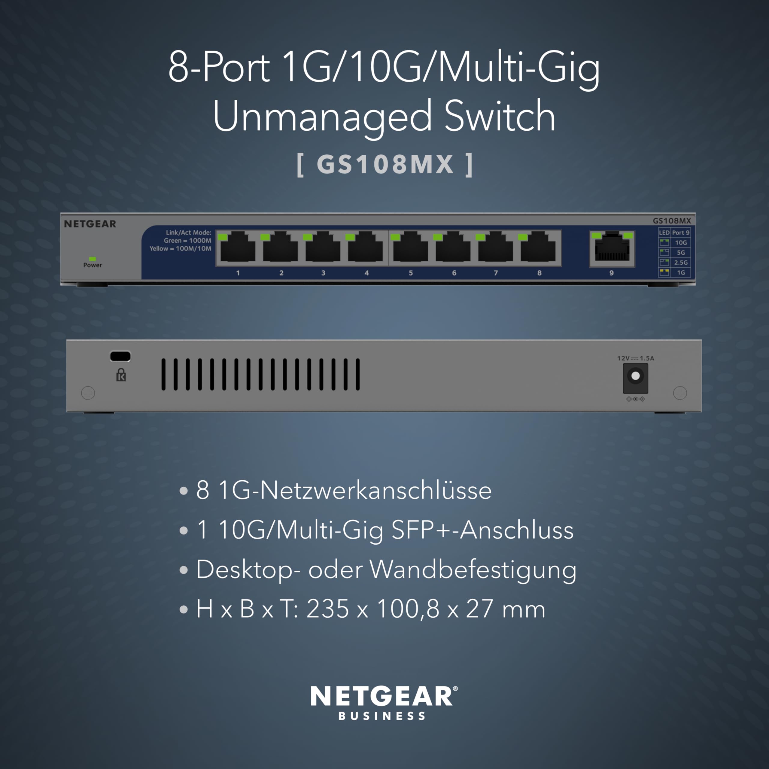 netgear-prosafe-gs108mx-switch-8-port-unmanaged-10g-multi-gig image 2