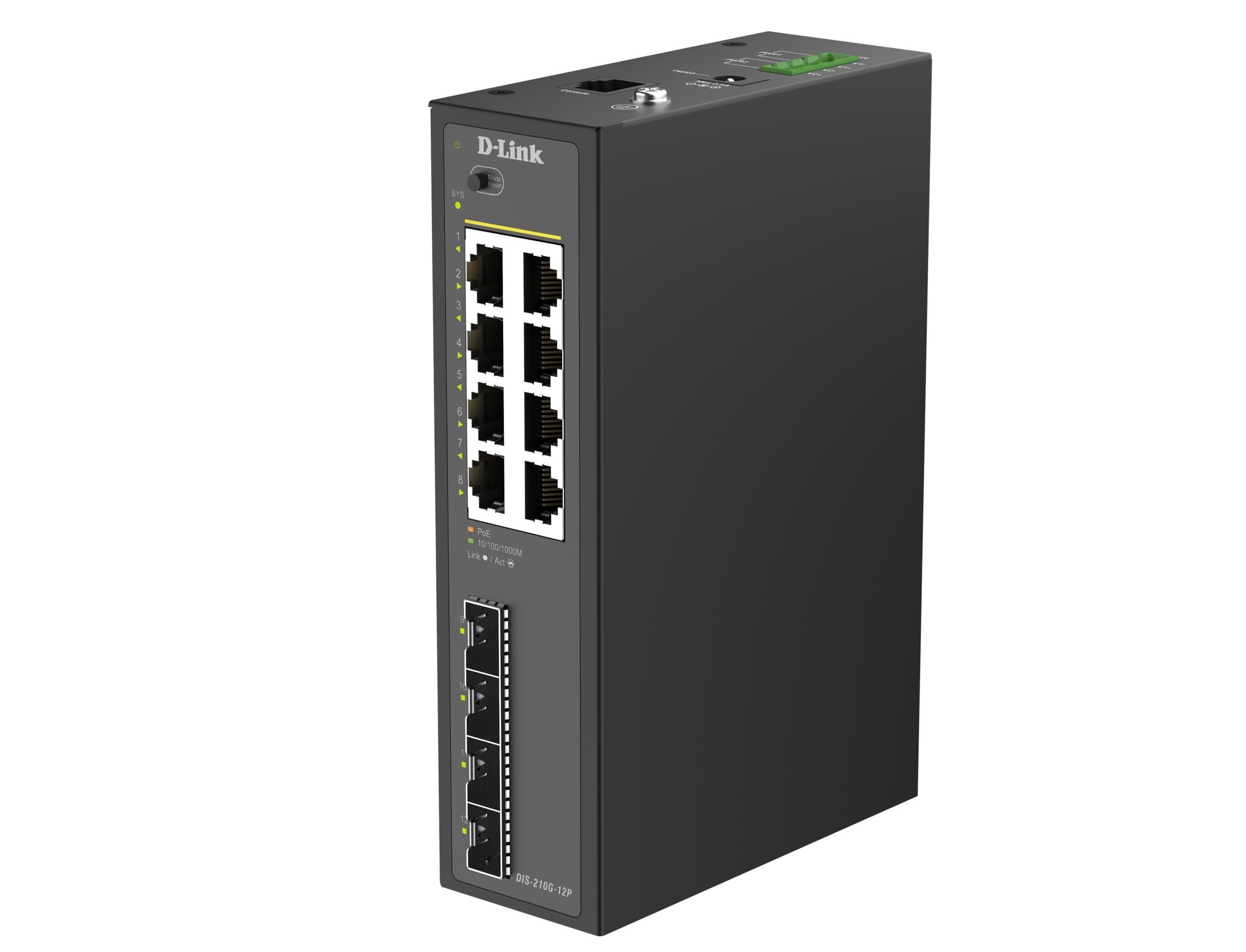 d-link-dis-210g-12p-industrie-switch-12-port-poe-240w image 1