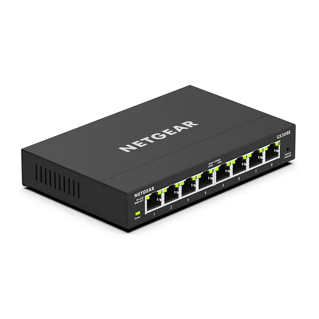 netgear-prosafe-gs308e-switch-8-port-gigabit-managed-plus image 1