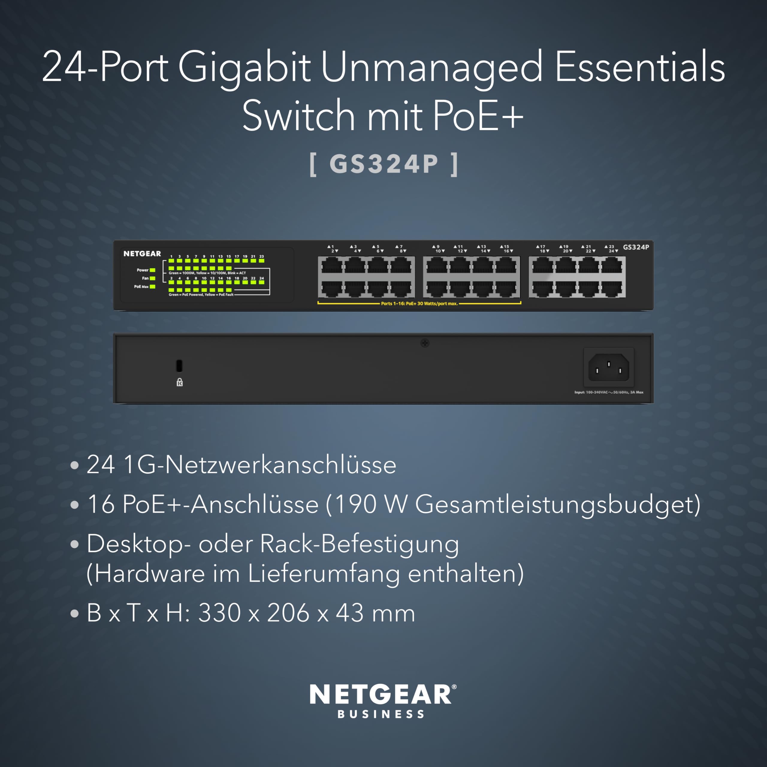 netgear-gs324p-prosafe-24-port-poe-switch-190w image 4