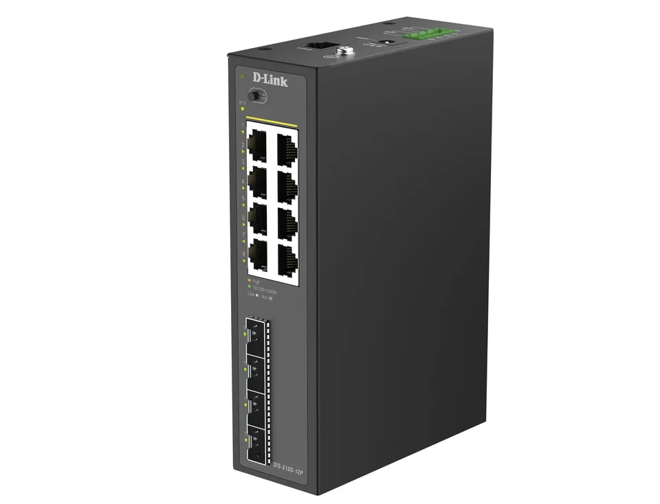 d-link-dis-210g-12p-industrie-switch-12-port-poe-240w image 1