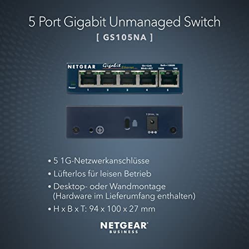 netgear-gs105ge-prosafe-5-port-gigabit-lan-switch-metall image 8