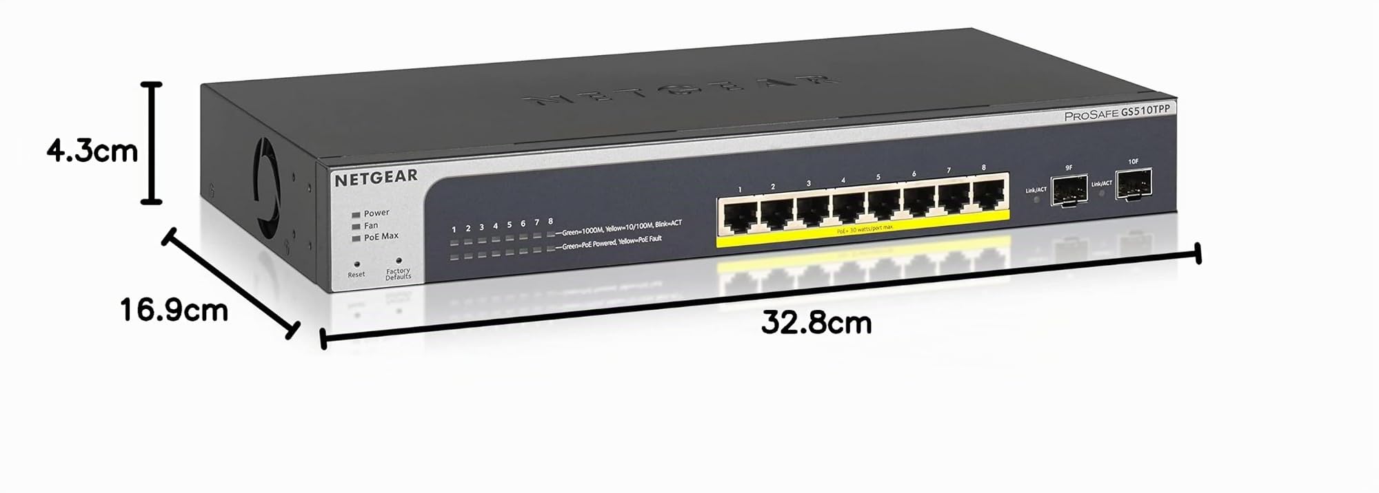 netgear-prosafe-gs510tpp-10-port-gigabit-poe-switch-190w image 2