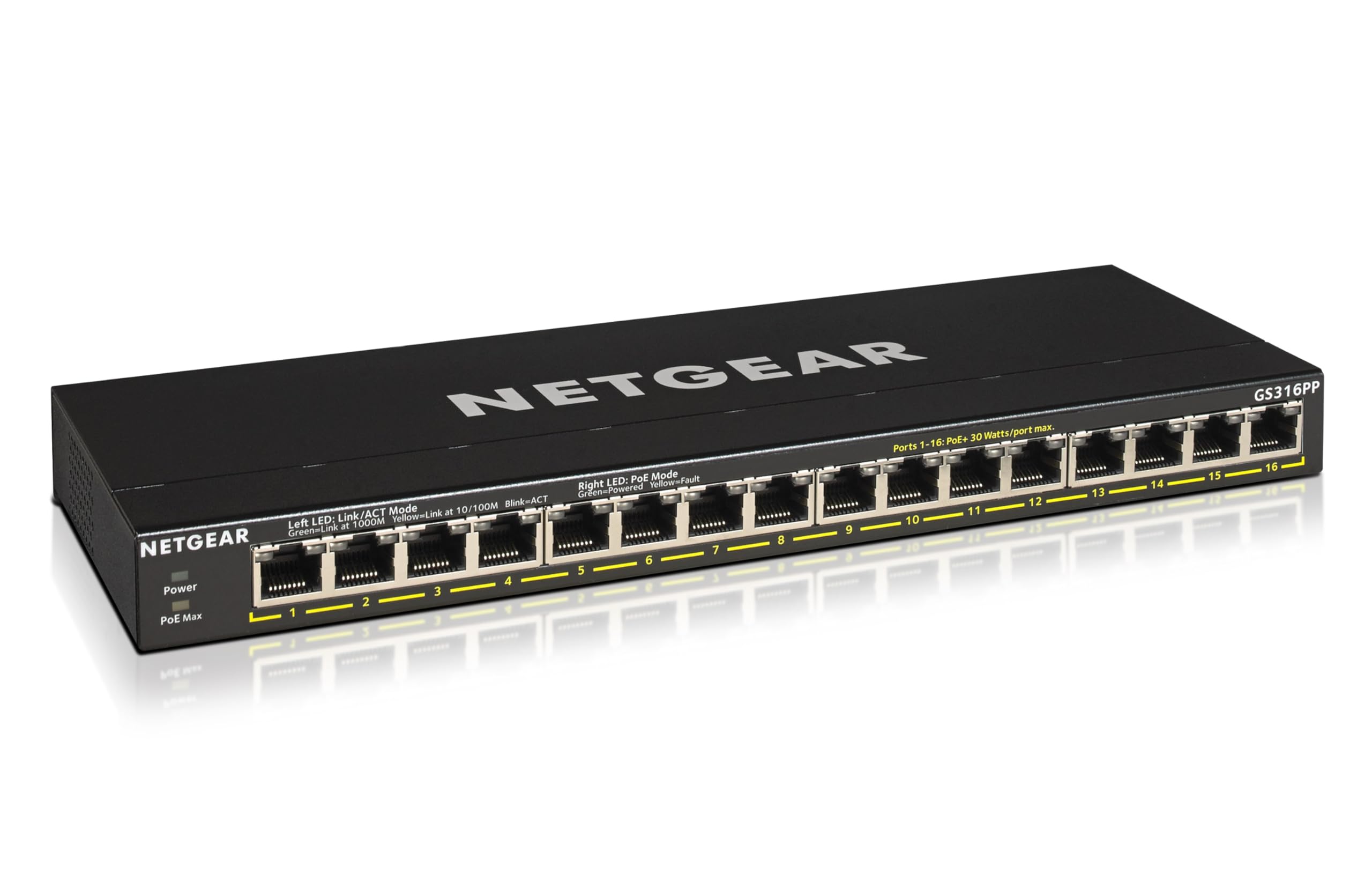 netgear-prosafe-switch-16-port-gigabit-poe-183w-unmanaged image 1