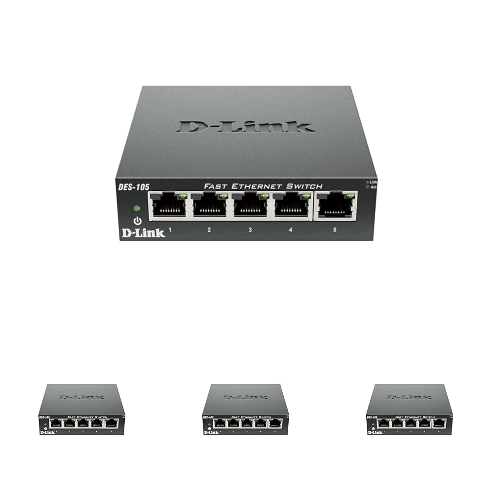 d-link-des-105-5-port-fast-ethernet-switch-unmanaged-metall image 7
