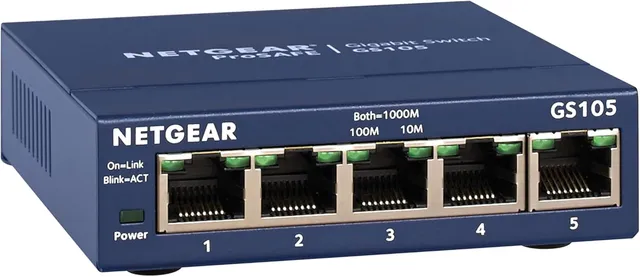netgear-prosafe-gs105na-5-port-gigabit-switch-unmanaged-grau image 1