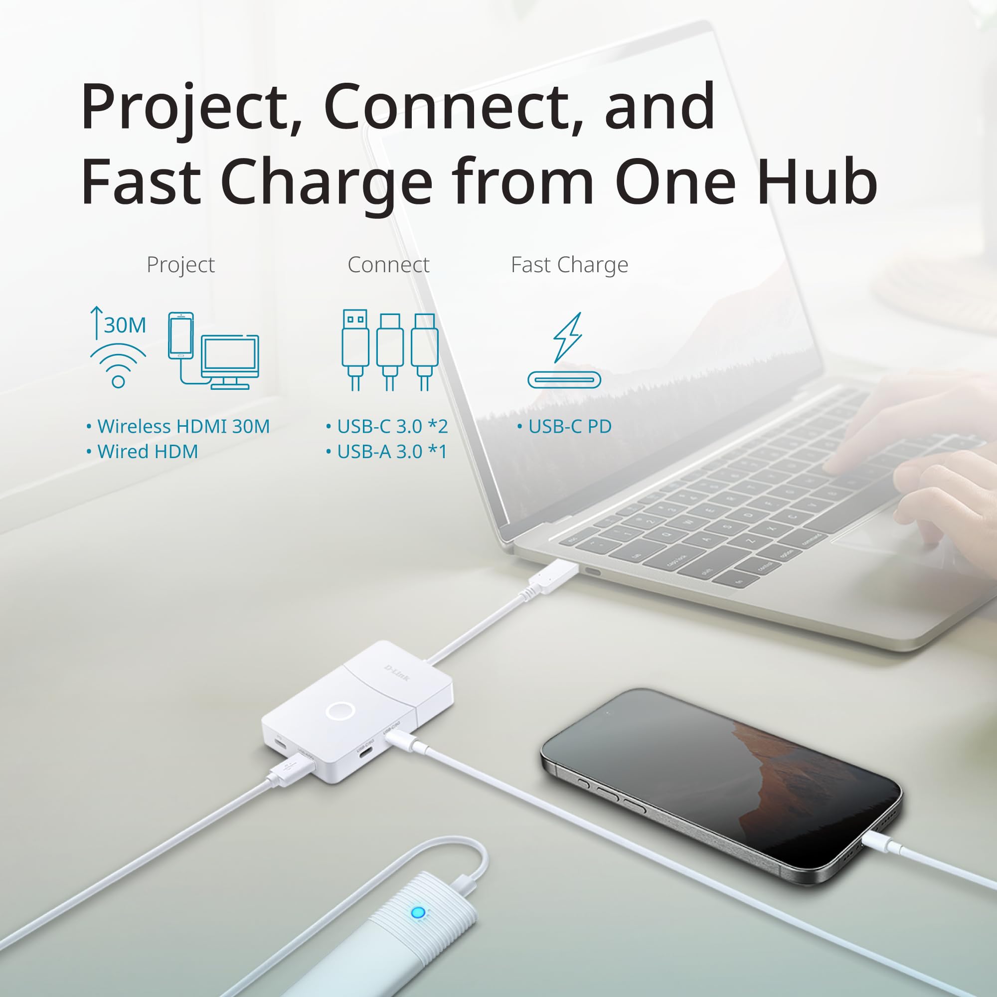 d-link-dup-501-5-in-1-usb-c-hub-wireless-hdmi-4k-100w image 2
