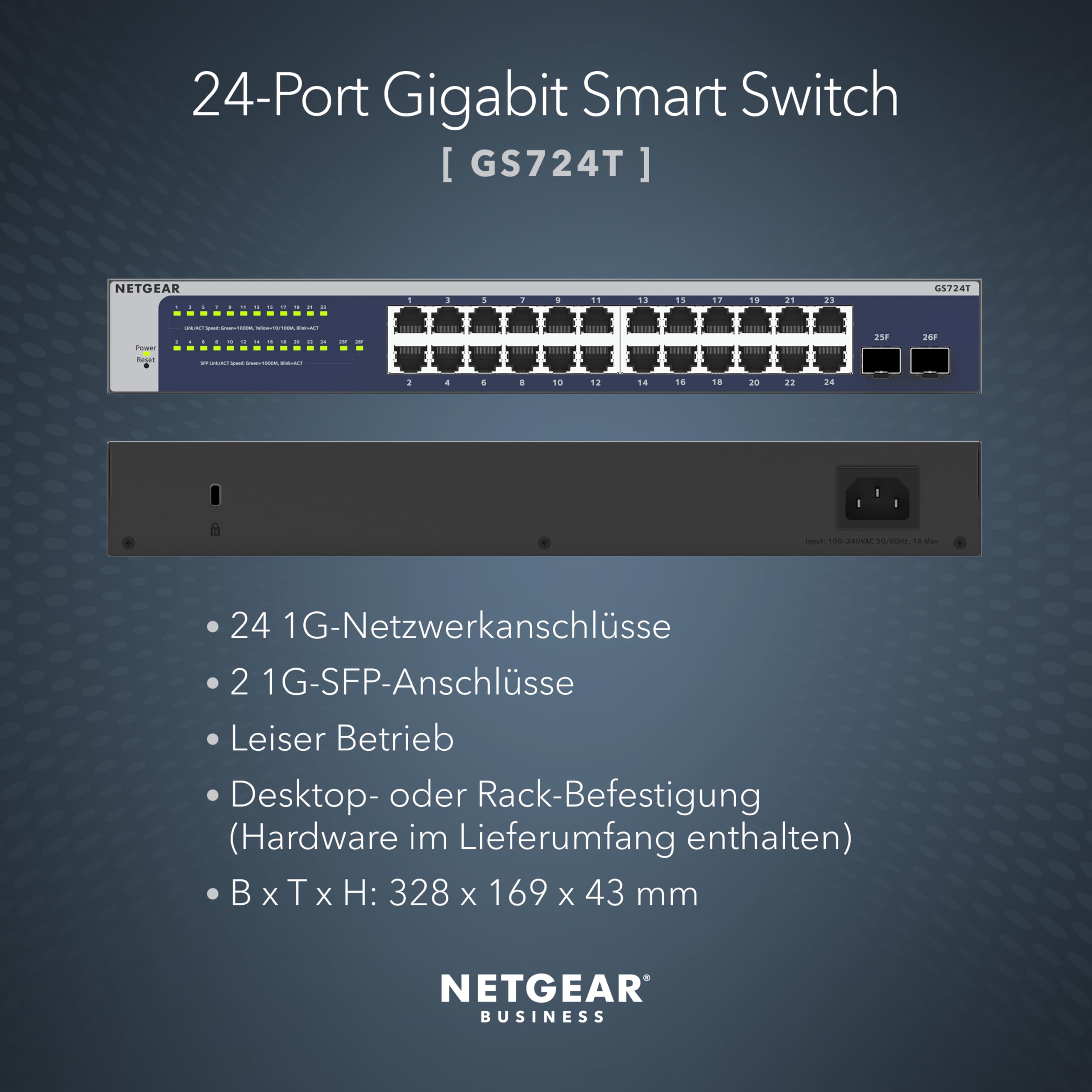 netgear-insight-managed-gs724t-24-port-gigabit-switch-mit-2x-sfp image 2