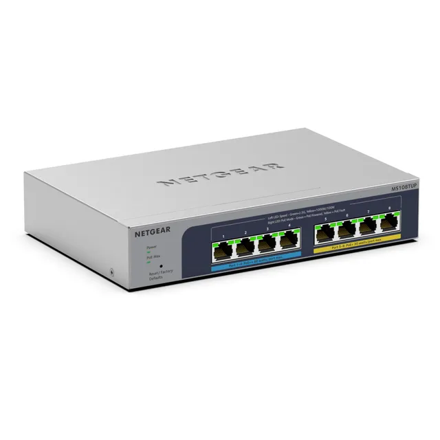 netgear-prosafe-ms108tup-8-port-2-5g-multigig-poe-switch image 1