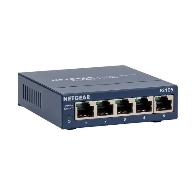 netgear-prosafe-fs105-5-port-fast-ethernet-switch-unmanaged image 1