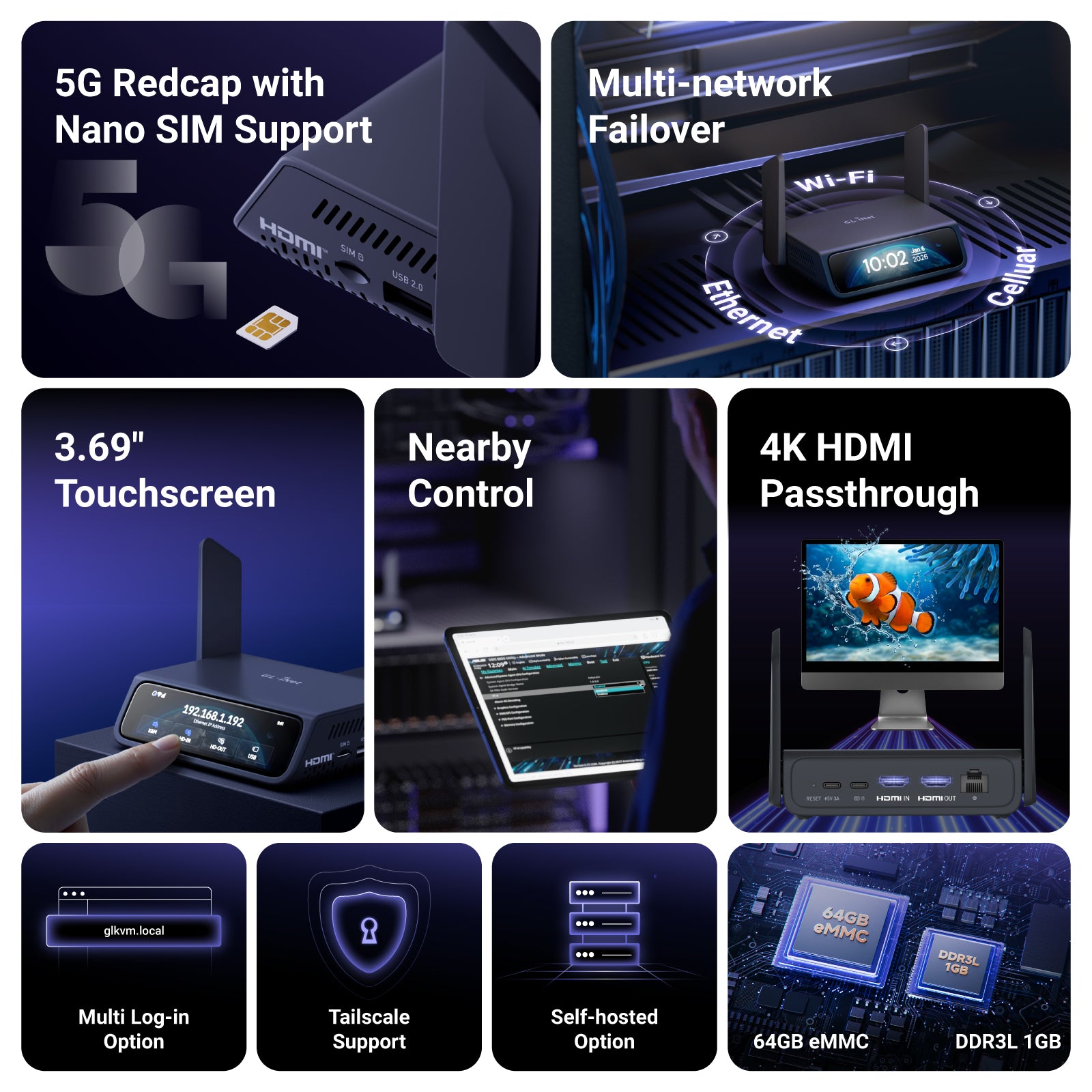 gl-inet-comet-5g-gl-rm10rc-wifi-6-remote-kvm-mit-4k-hdmi image 6