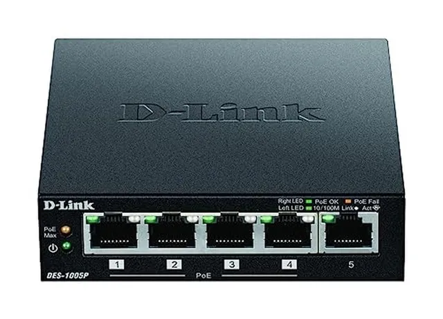 d-link-des-1005p-5-port-fast-ethernet-poe-switch-l-fterlos image 1