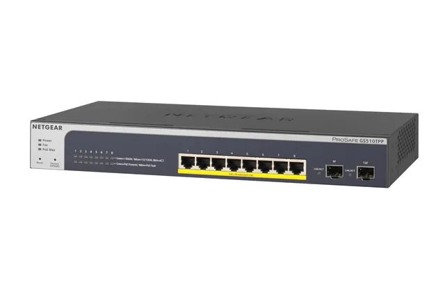netgear-prosafe-gs510tpp-10-port-gigabit-poe-switch-190w image 1