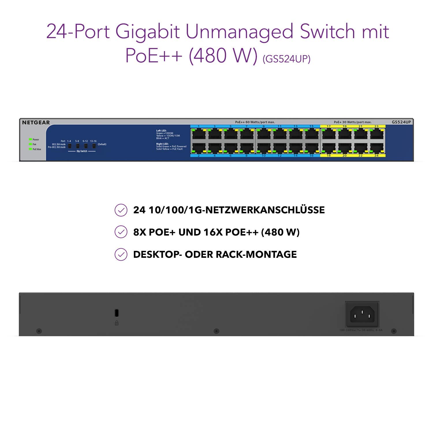 netgear-gs524up-switch-24-port-gigabit-poe-480w image 2