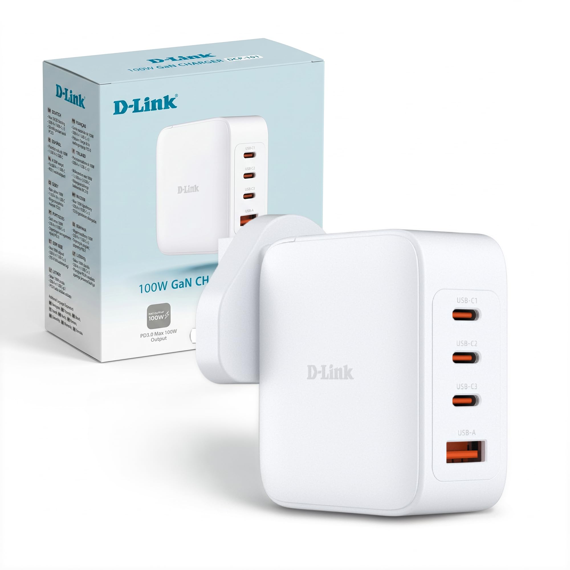 d-link-dgs-1000-dcp-101-usb-ladeger-t-100w-gan-4-port image 1
