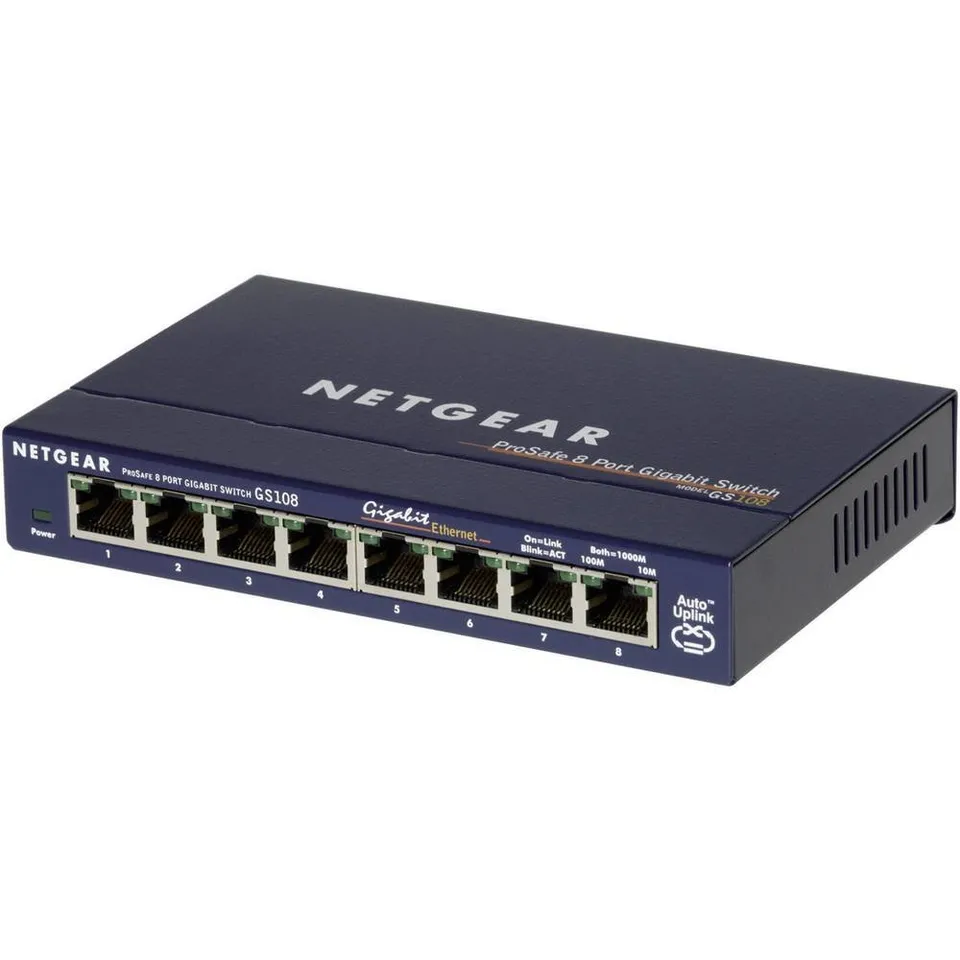 netgear-prosafe-gs108ge-8-port-gigabit-switch-unmanaged image 1
